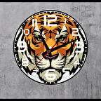 Kaplan Temalı Dekoratif Cam Duvar Saati