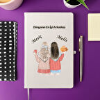 Arkadaşlara Özel İsim Yazılı Tasarımlı Defter