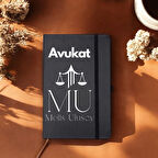 Avukatlara Özel İsim Yazılı Tasarımlı Defter