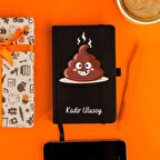 Kişiye Özel Poo Tasarımlı Hediye Deri Not Defteri