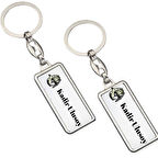 Madencilere Özel Çift Taraf Baskılı Dikdörtgen Krom   Anahtarlık