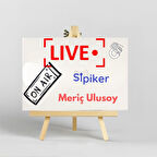 Sipikerlere Özel Tasarımlı İroka Ayaklı Masa Üstü İsimlik