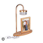 Kişiye Özel Ahşap Dekoratif Fotoğraflı Masa Lambası