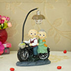 Lambalı Işıklı Bisiklete Binen Aşık Dede Nine Biblo