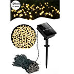 100 Ledli 12 Metre Solar Şerit Bahçe Dekorasyon Aydınlatma | Sarı Işık – Güneş Enerjili