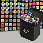 36’lı Profesyonel Marker Boya Kalem Seti Çantalı