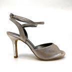 𝐀𝐑𝐆𝐄𝐍𝐀 | 𝐆𝐄𝐋𝐓𝐎𝐍𝐘® Gümüş Gri Yumuşak Deri El Yapımı Kadın Topuklu Ayakkabı • Tango • Düğün • Gece