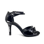 𝐋𝐀𝐕𝐄𝐍𝐎𝐑𝐀 | 𝐆𝐄𝐋𝐓𝐎𝐍𝐘® Ayarlanabilir Çift Tokalı Siyah Rugan El Yapımı Kadın Topuklu Ayakkabı • Tango • Düğün • Gece • Sahne