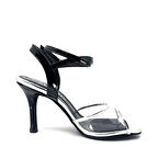 𝐋𝐔𝐗𝐄𝐍𝐀 | 𝐆𝐄𝐋𝐓𝐎𝐍𝐘® Siyah Rugan & Şeffaf Bantlı El Yapımı Kadın Topuklu Ayakkabı • Tango • Düğün • Gece