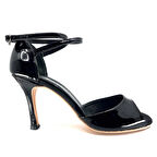 𝐒𝐄𝐌𝐈𝐑𝐀 | 𝐆𝐄𝐋𝐓𝐎𝐍𝐘® Siyah Rugan Parlak El Yapımı Kadın Topuklu Ayakkabı • Tango • Düğün • Gece • Özel Davet