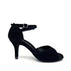 𝐕𝐄𝐋𝐕𝐄𝐍𝐀 | 𝐆𝐄𝐋𝐓𝐎𝐍𝐘® Siyah Deri Süet El Yapımı Kadın Topuklu Ayakkabı • Tango • Düğün • Gece • Özel Davet