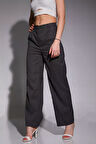 Kadın Çizgili Palazzo Tarz Pantolon