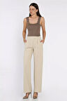 Kadın Bel Lastikli Cırtlı Palazzo Pantolon