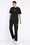 Kadın Nakış Detaylı Bisiklet Yaka Tişört Pantolon İkili Takım