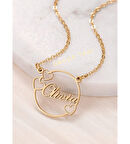 KALPLİ YUVARLAK İSİM KOLYE