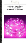 Özel Seri Masa Üstü Hediyelik 3 MT PEMBE PİLLİ PERİ LED