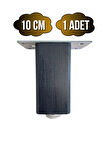 Kale Ayarlı Ahşap Ayak Mobilya Masa ve Dolap Ayağı(ANTRASİT)(KAYIN/GÜRGEN AĞACI)(10CM)(1 ADET)