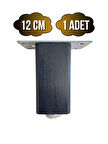 Kale Ayarlı Ahşap Ayak Mobilya Masa ve Dolap Ayağı(ANTRASİT)(KAYIN/GÜRGEN AĞACI)(12CM)(1 ADET)