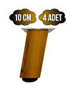 Kale Eğimli Ayarlı Ahşap Ayak Mobilya Masa ve Dolap Ayağı(10CM)(4 ADET)(KİRAZ)(KİRAZ AĞACI)