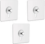 Microcase Güçlü Plastik Yapışkanlı Hanger Banyo Mutfak Eşya Vb. Ürün Askılığı AL4465 - ŞEFFAF 3 Adet