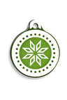 Christmas Serisi Green Garnish Yuvarlak Kedi ve Köpek Künyesi Small: 2,5 cm.