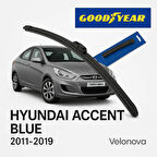 GOOD YEAR 2’li Set Muz Tipi Silecek Takımı Hyundai Accent Blue 2011-2019 Ön Cam Silecek 650mm-400mm