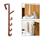 Microcase Taşınabilir Kapı Arkası Dikey 5 Kancalı Takı Eşya Çanta Şapka Kıyafet Askısı - KAHVERENGİ AL4833 1  Adet
