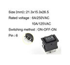 Ic-123-6 Mini Işıksız Anahtar On-Off-On 6P 6 Bacaklı 1 Adet