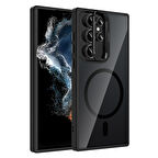 Samsung Galaxy S22 Ultra Kılıf Kamera Standlı Lens Koruyucu Hediyeli Zr-Etro