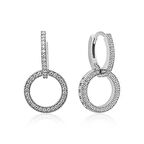 Gümüş İç İçe Geçmiş Halka Kadın Küpe