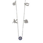 Gümüş Nazarlı Şans Kolyesi