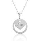 Gümüş Aşk Çemberi İsimli Kadın Kolye