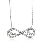 Gümüş Sen Ben Yazılı Sonsuzluk Kadın Kolye