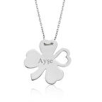 Gümüş İsimli Yonca Kadın Kolye