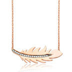 Gümüş Kuş Tüyü Kadın Kolye