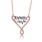 Gümüş Annem Yazılı Sonsuzluk Kadın Kolye