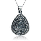 Gümüş Kıtmir Duası Damla Kolye