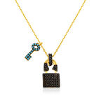 Gümüş Kalbimin Anahtarı Kadın Kolye