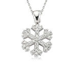 Gümüş Kar Tanesi Kadın Kolye