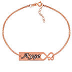 Gümüş Kişiye Özel Sonsuz Aşk İsimli Kadın Bileklik