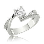 Gümüş Tek Taş Kadın Yüzük