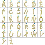 Gümüş Nazar Gold K Harfi Kadın Kolye