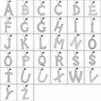 Gümüş Nazar Rodyum T Harfi Kadın Kolye