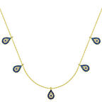 Gümüş Gold Nazarlı Şans Kadın Kolye