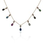 Gümüş Rose Renkli Kadın Şans Kolyesi