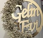 Gelin Evi Gold Pleksi 28 cm Kapı Süsü