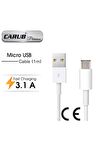 CARUB Telefon-Tablet Şarj Kablosu Usb Samsung 1mt Uyumlu