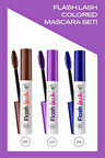 Flash Lash Colered Mascara - 3'lü Renkli Maskara Seti - No : 04 - 07 - 08