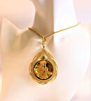 Altın Tuğralı Kolye Ucu ve Zincir