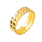 22 Ayar Çift Sıra Burma Yüzük